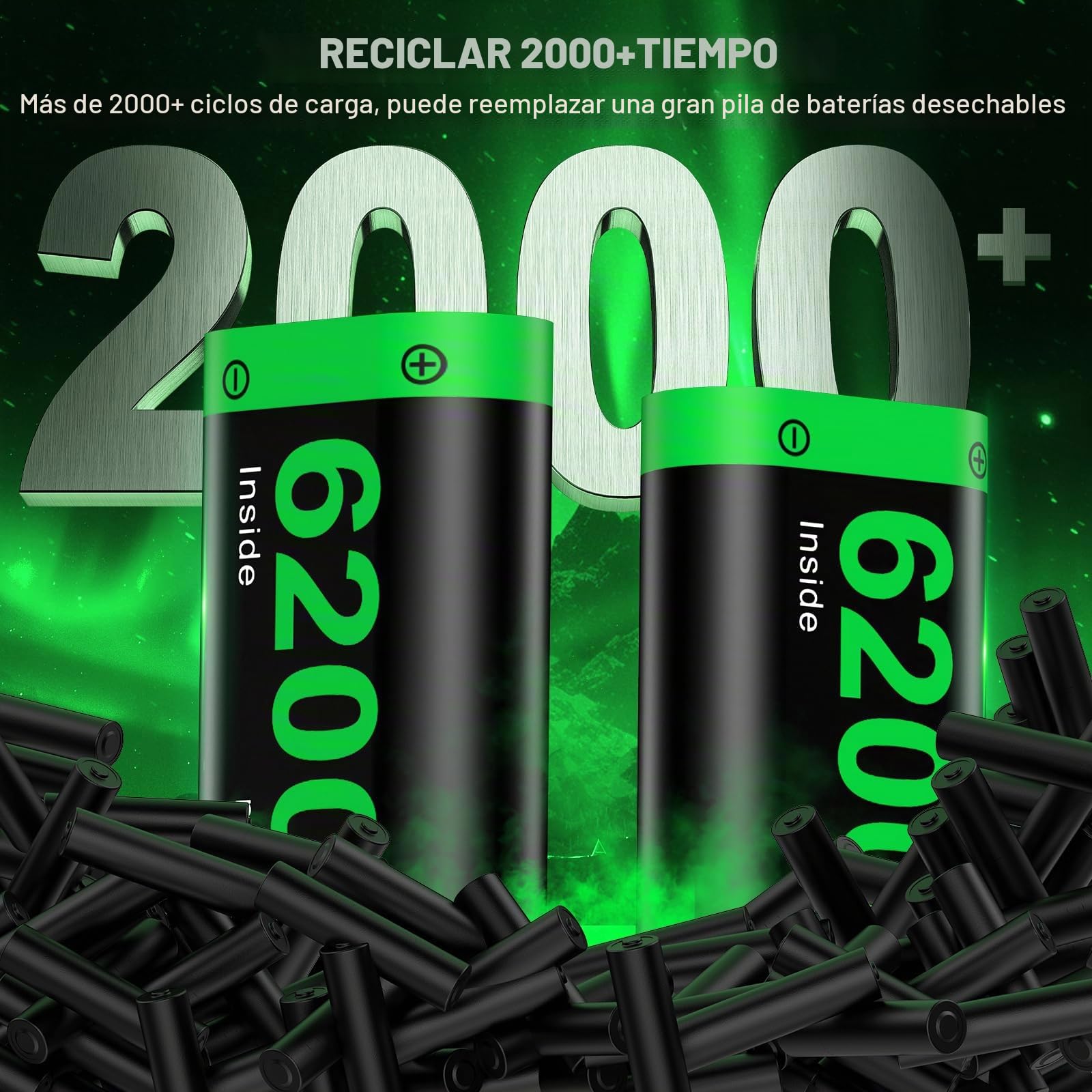 HELLCOOL Paquete de batería para controlador Xbox, batería recargable de 4 x 6200 mWh con base de carga/Cool RGB/cable de carga, cargador para Xbox Series X|S,One/Elite/S|X