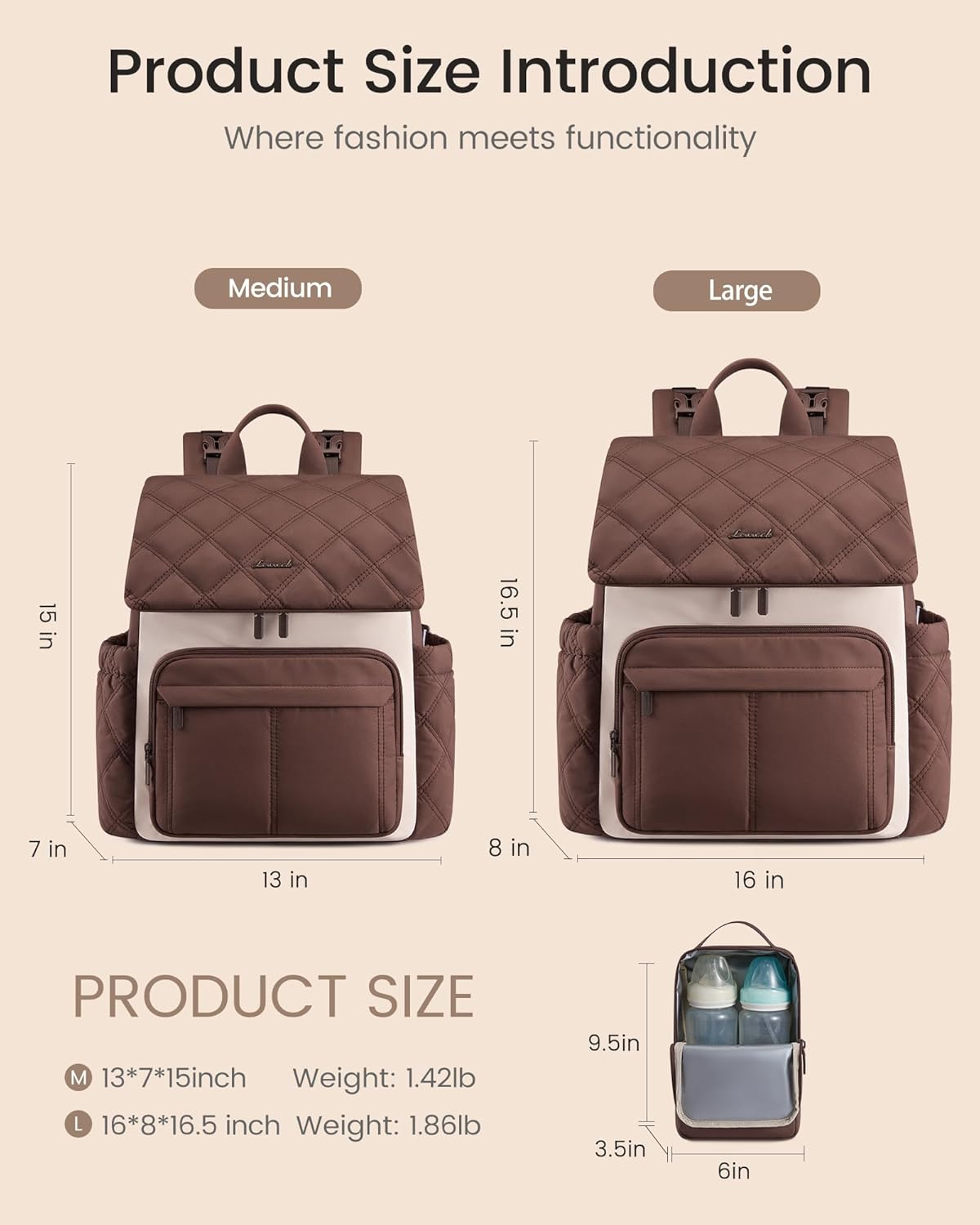 LOVEVOOK Diaper Bag Backpack With Pocket For Large Capacity Cup,Multi-Function Baby Travel Bag For Mom Dad,Waterproof Baby Bag for Boys Girls with Changing Pad,Insulated Bag,Stroller Straps,Green