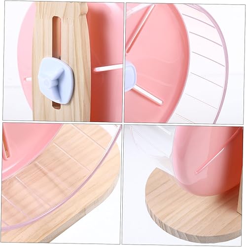 Miniatura 6 de POPETPOP Rueda decorativa de rata para hámster, rueda de rata pequeña, estable, jaula de rueda de erizo, rueda de rata, pequeña jaula de rueda de