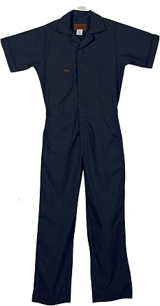 Poplin Short Sleeve Unlined Coveralls Relaxed Fit