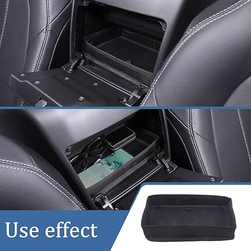 Miniatura 2 de HAPPYHORSE Caja de almacenamiento para asiento de automóvil, compatible con Mazda MX-5 NC RF Miata 2016-2023, bandeja de almacenamiento plegable,