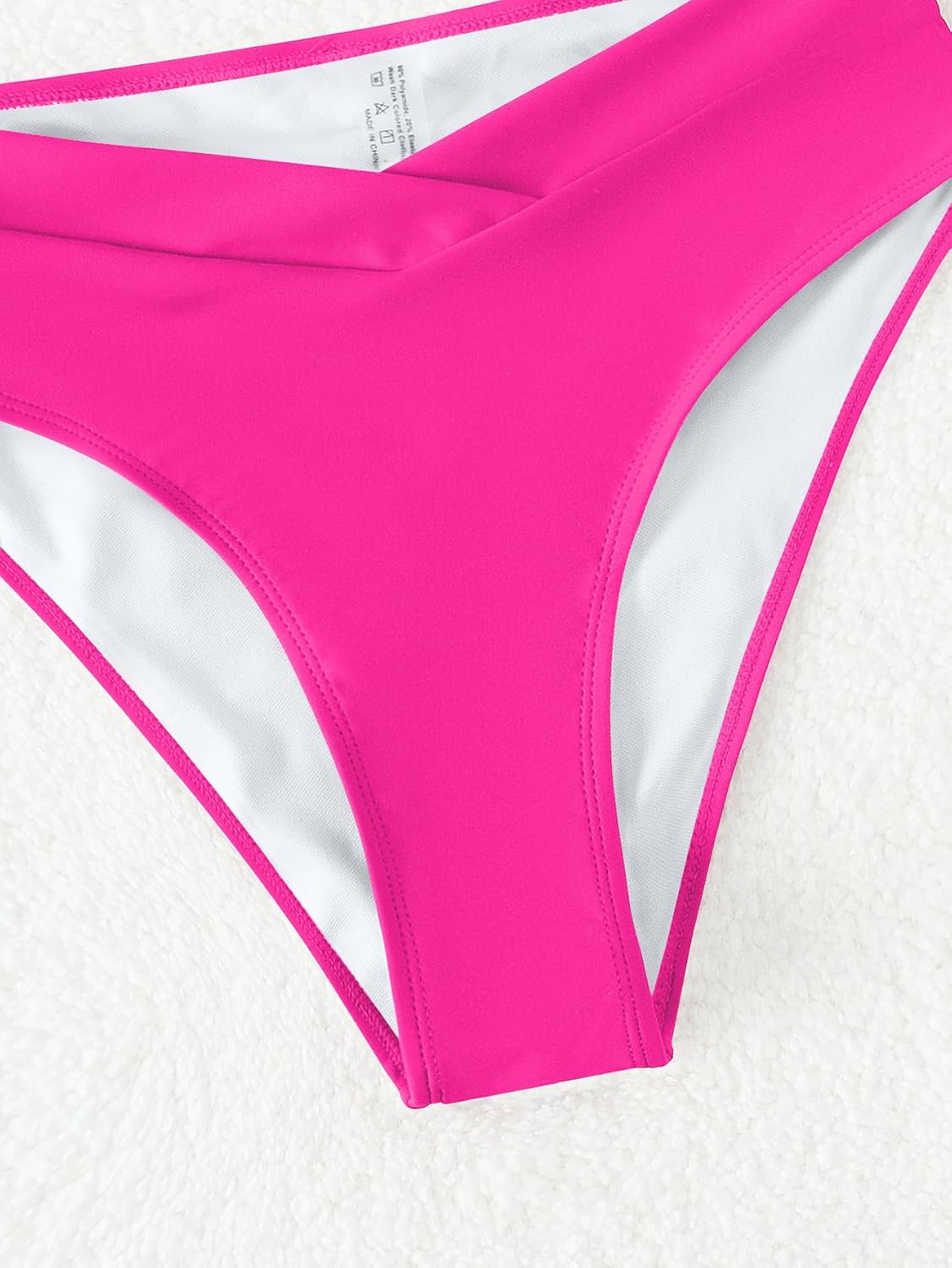 Fanuerg Women's Bikini Bottom Cross V Cut Front Swimsuit Full Coverage Bathing Suit Bottoms - Image 6