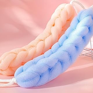 انزع الجلد الإسفنجي - افرك الظهر للتنظيف والاسترخاء العميق (متعدد الالوان) (قطعتان)