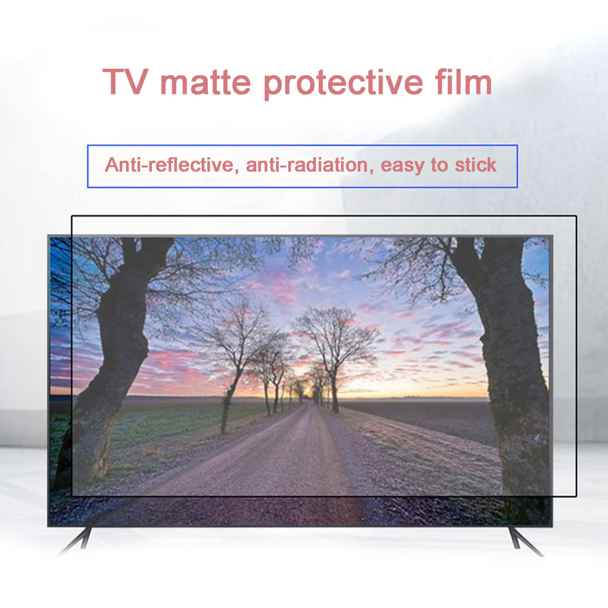 Folia ochronna na ekran telewizora, od 32 do 75 cali, folia antyodblaskowa, folia ochronna na ekran, filtr blokujący niebieskie światło do telewizorów LCD, LED, 4K OLED i QLED HDTV(48in 1056x596mm)
