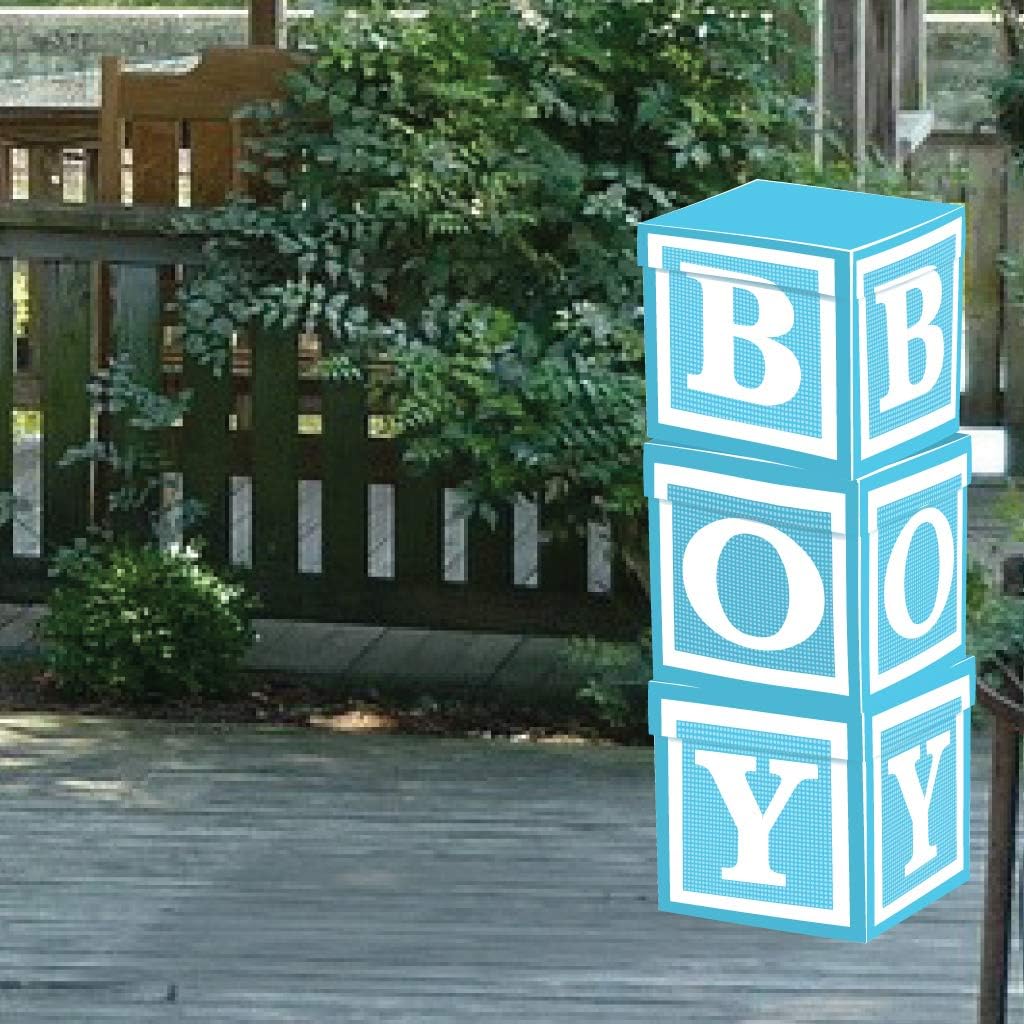 VictoryStore Decorations, It's a Boy Baby 3D Blocks, Baby Announcement Box Decorations, 100% Waterproof
