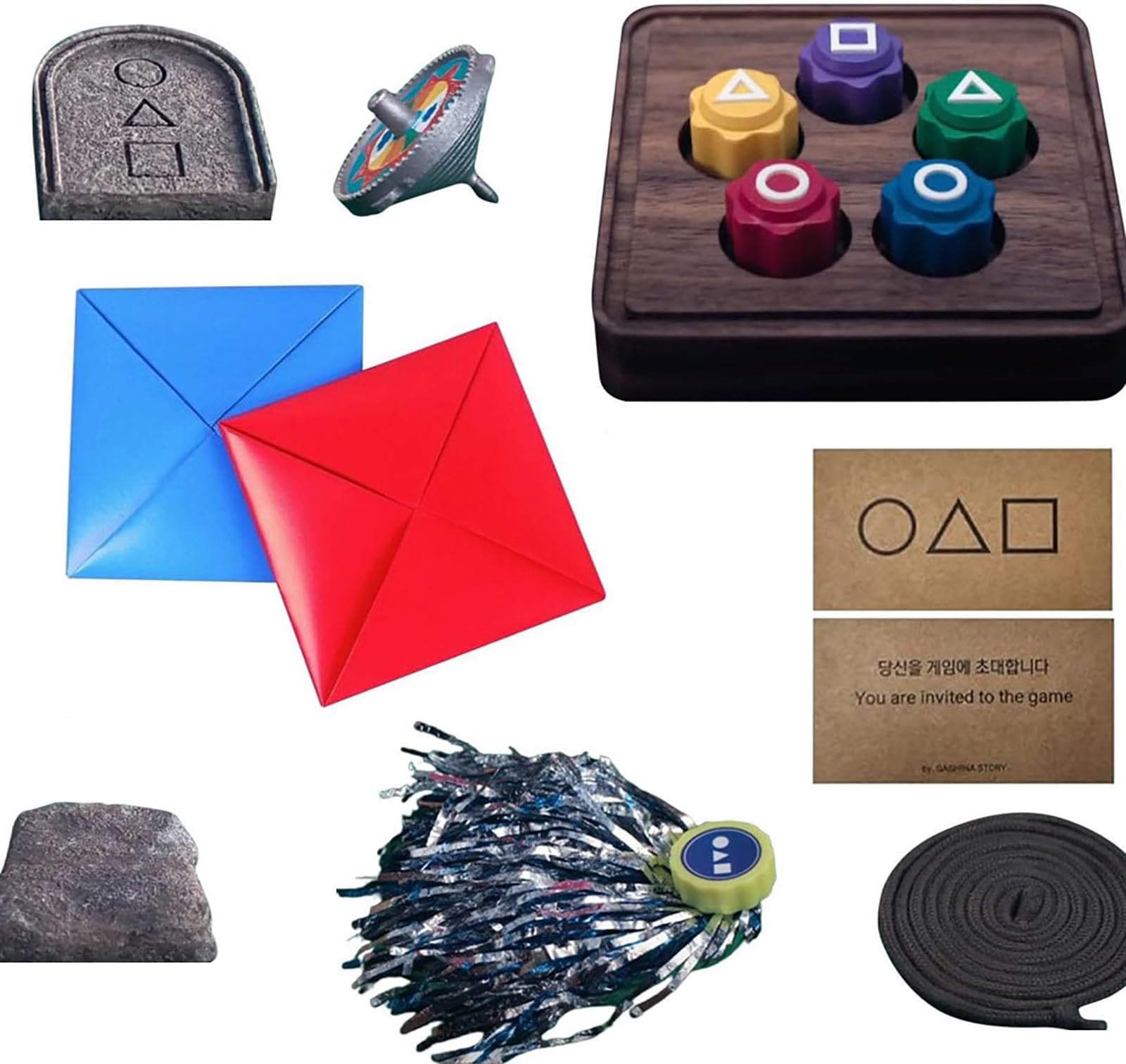 Traditional Korean Game Of Catching Stones, Stone Pebbles Set,Stone Catching Game for Multiplay, Hand Eye Coordination Training Toy, Family Travel Games