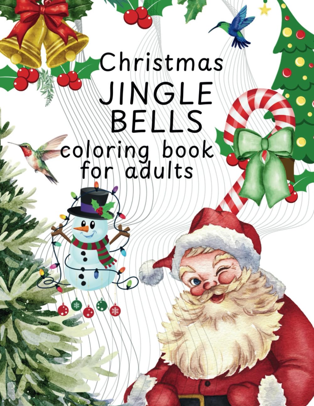 Christmas jingle bells coloring book for adults
