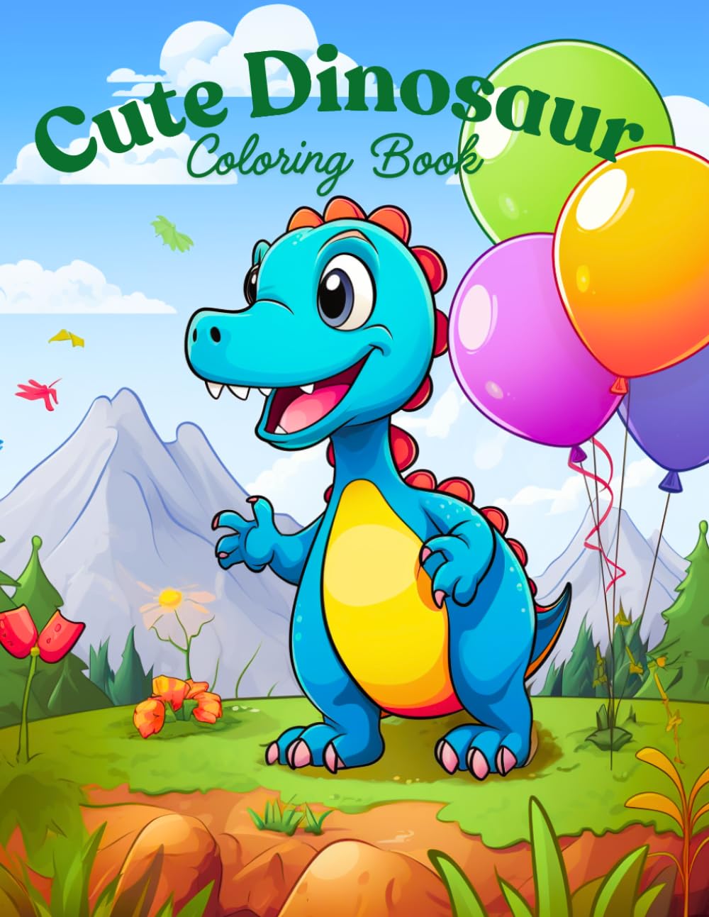 World of Dinosaurs Coloring Book for Kids Ages 3–7: Fun and Easy Dino Coloring Pages for Boys and Girls