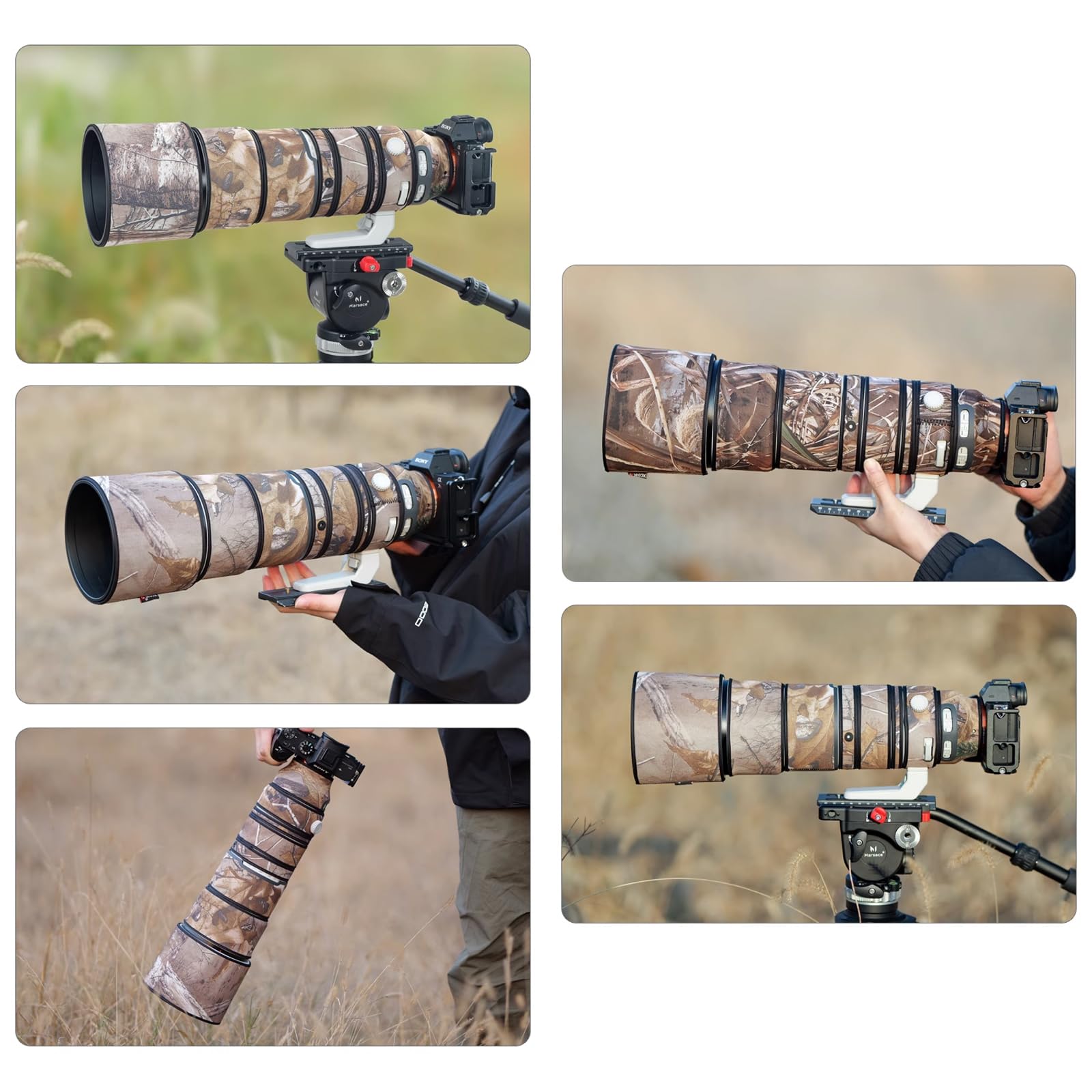 Osłona obiektywu do Sony FE 200-600 mm G OSS pokrowiec ochronny na obiektyw aparatu kamuflażowego (kolor #kamuflaż dżungli - wodoodporny) osłona przeciwdeszczowa