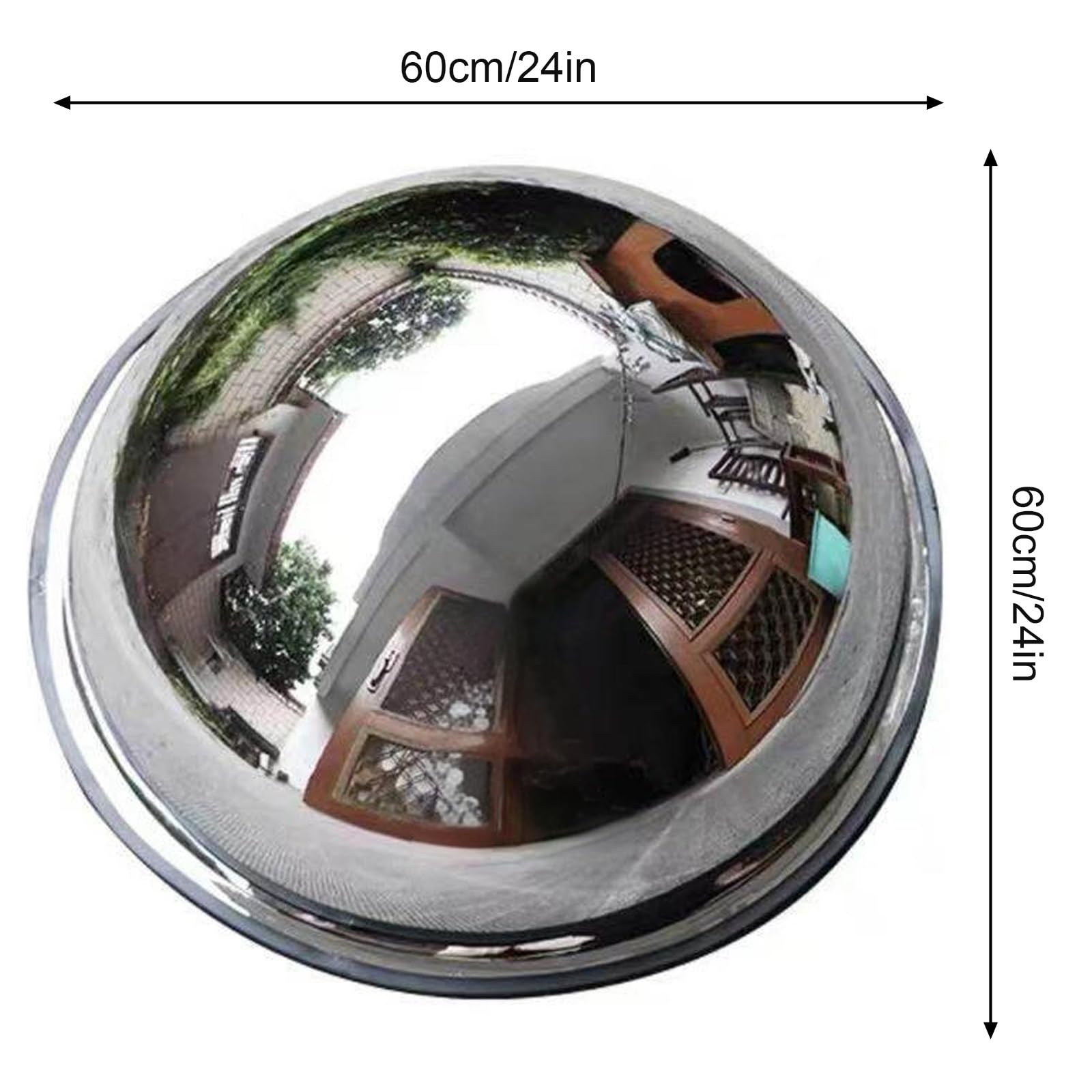 Specchio Stradale Convesso in Acrilico, Specchio di Sicurezza per Angoli Ciechi, Specchio Parabolico con Visibilità a 360° per Negozi, Magazzini/Corridoi Esterni
