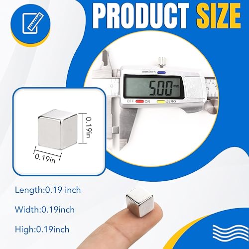 Miniatura 9 de LOVIMAG Imanes de neodimio fuertes, imanes pequeños para nevera, pizarra, ciencia, manualidades, oficina y bricolaje, paquete de 50 unidades