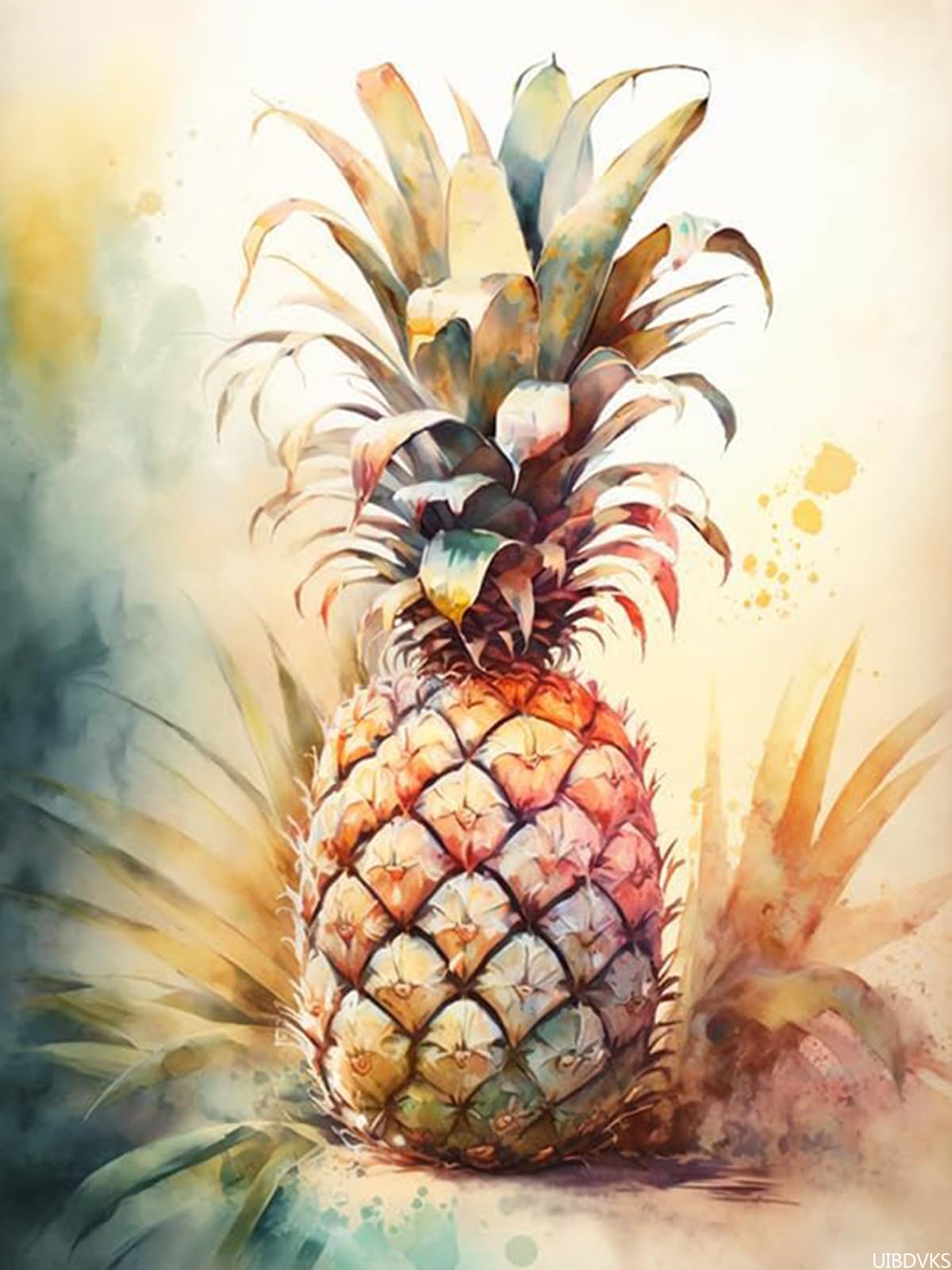 Pineapple Diamond Painting Kits for Adults 5D DIY Diamond Art Kits Full Drill Diamond for Gift Wall Decor Gem Arts Delicious Food 12x16inch/30x40cm
