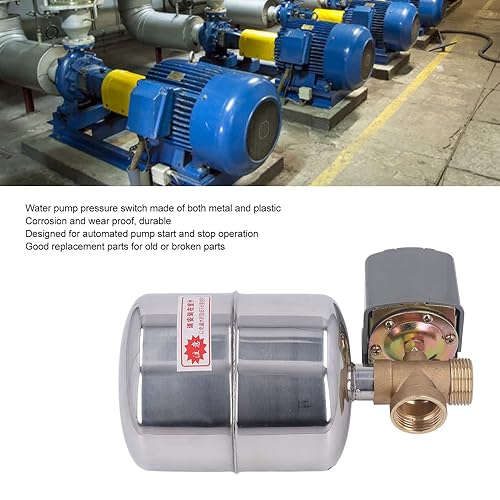 Miniatura 5 de Kit de T, presión de agua de acero inoxidable, válvula de retención de cobre, interruptor de control de presión, para bombas