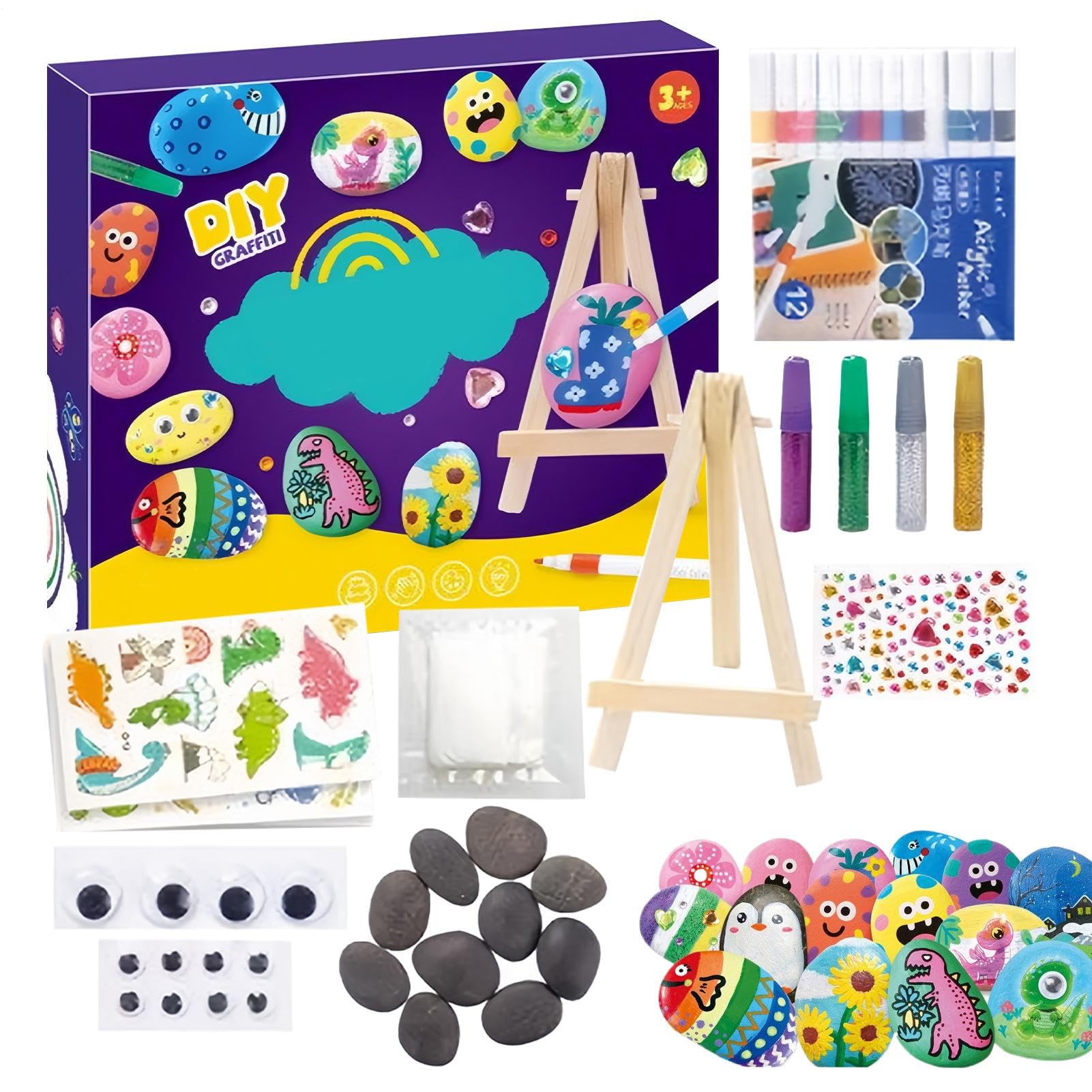 Amazon.co.jp: 子供用ロックペイントセット 石絵アートクラフトセット