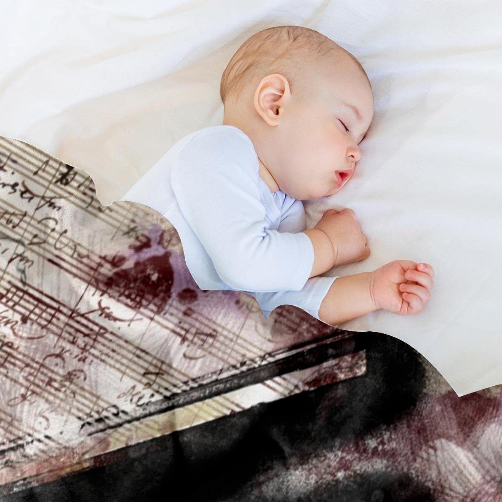 Coperta in pile per strumenti musicali per pianoforte, super morbida e lussuosa coperta per biancheria da letto