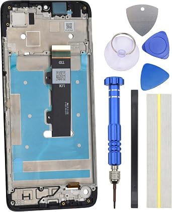 Black Display Digitizer Assembly Replacement with Frame for Motorola Moto G06 Motorola Moto G06 G06 Power