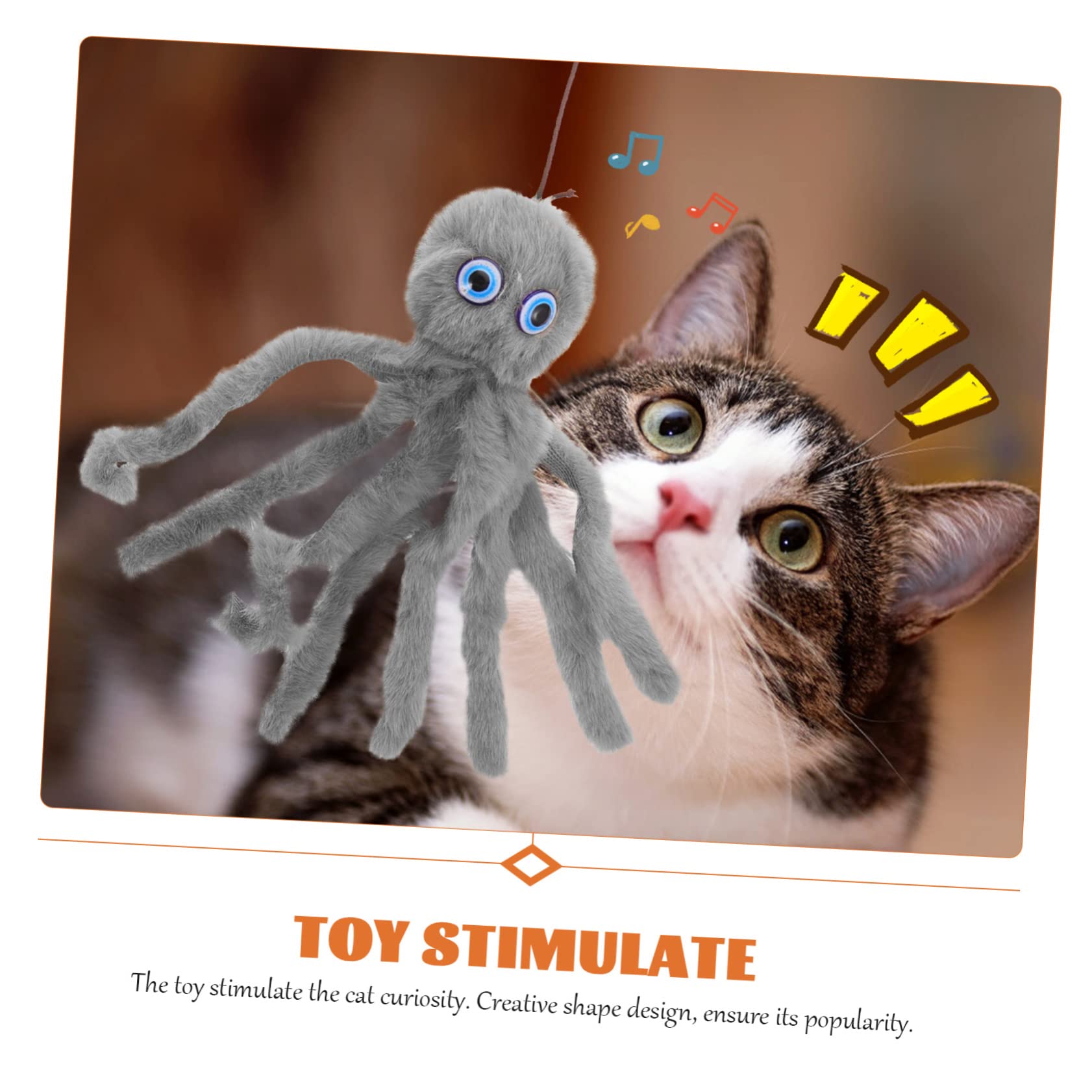 Yardwe 10 Piezas Masticar Juguetes Juguete para Mascotas Juguetes interactivos para Gatos de Interior Peluche Juguete para rascar Gatos Varita de Juguete para Gato un Tipo Divertido Vara
