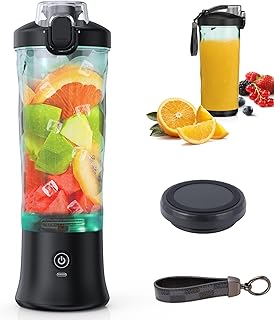 Portable Blender, POYET Smoothies Blender, 20 oz Personal Blender for Shakes and Smoothies with USB Rechargeable Travel Sports Blender Bottle Black