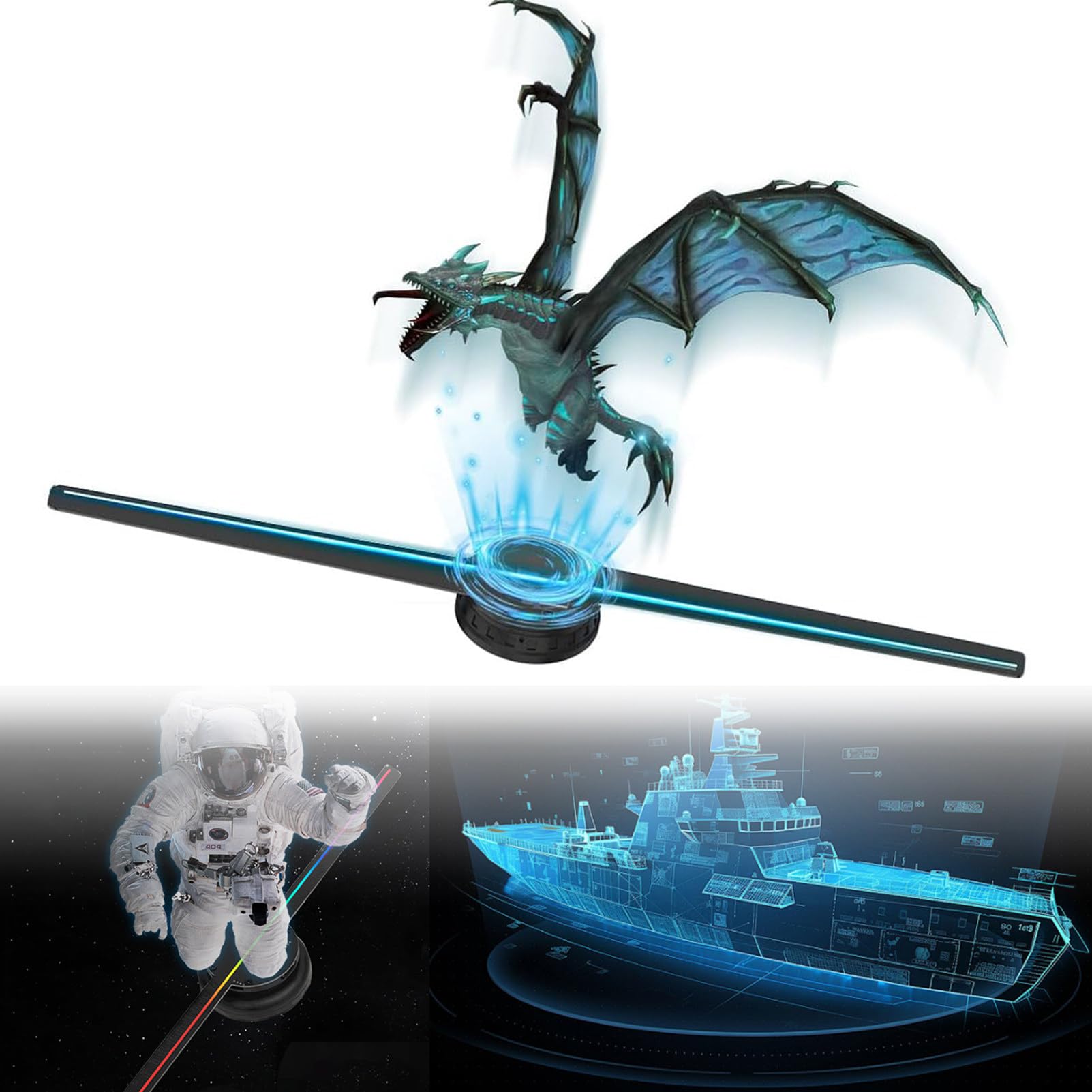 Projecteur Holographique LED 3D 16,5" – Arbre De Noël Hologramme, Affichage Publicitaire Pour Magasin