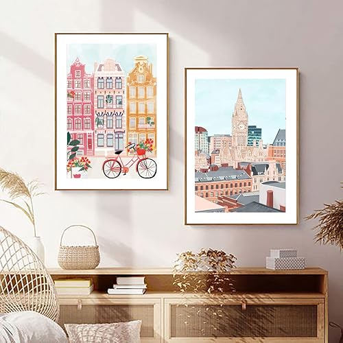 Miniatura 4 de LIULIMI Kit de pintura de diamantes de paisaje mundial 5D DIY, arte de diamantes de Las Vegas, kits de pintura de diamantes, arte de diamantes