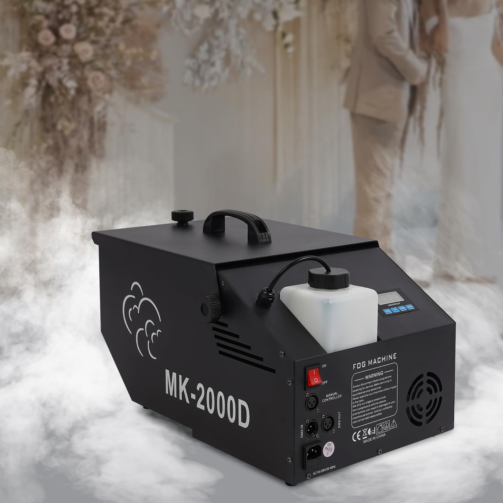 Dodoam Low-Lying Fog Machine,Wedding Stage Smoke Effect DMX Dry Ice Fogger 860-1076ft²,Fog Machine Stage Fogger 1200W with Wireless Remote,for Stage Performances, Weddings, Bars