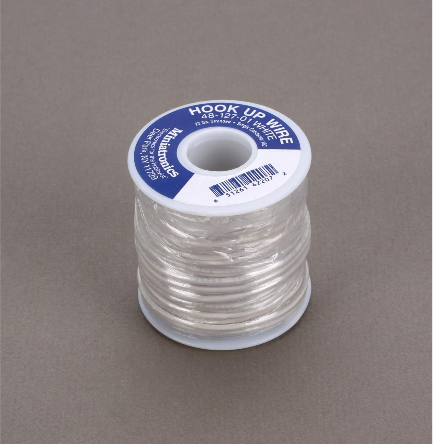 100' Stranded Wire 22 Gauge White MNT4812701 Electrical & Electronics