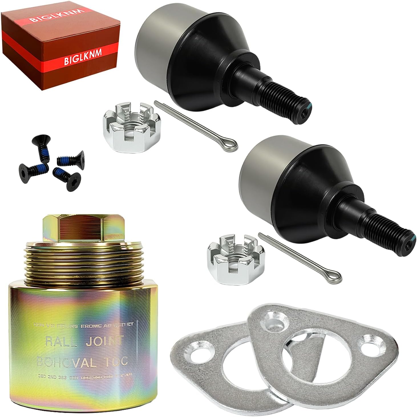 Ball Joint & Bracket Front Ball Joint Removal Tool Kit for Polaris Sportsman 335 400 450 500 570 600 700 800 Ranger/Magnum/Big Boss/ACE/ATP/Trail Blazer/Trail Boss/Worker/Xplorer/Xpress Ball Joint & Ball Joint Removal Tool & Bracket Kit