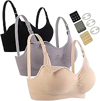 Vista 1 de Seitop - Pack de 3 sujetadores de lactancia para mujer, sin costuras, para amamantar