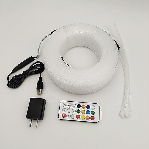 Miniatura 6 de Kit de luces LED de malla de fibra óptica para techo, pared, fiesta, decoración de Halloween, red de fibra óptica de plástico, ilumina árboles de