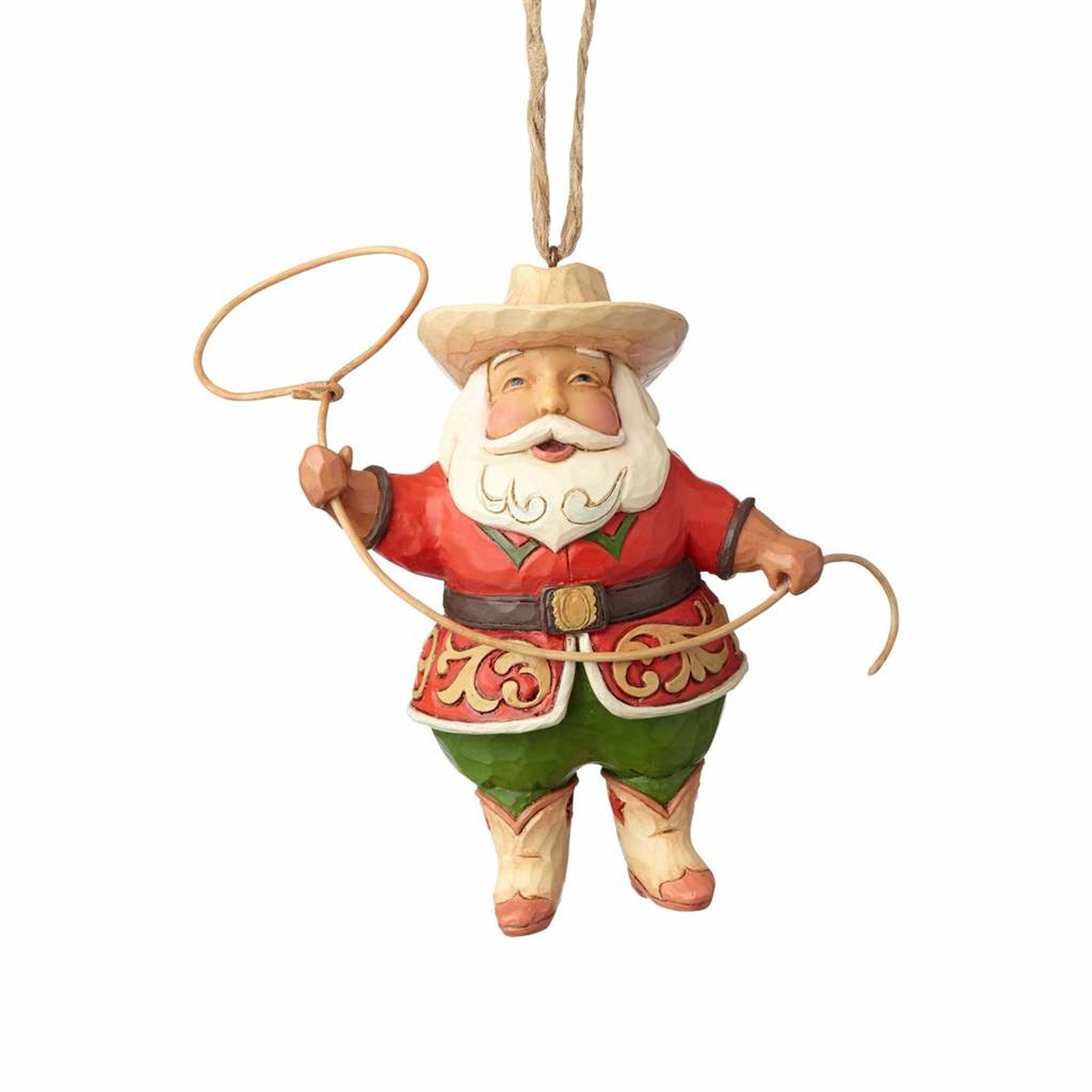 Cowboy santa christmas ornament Clearance