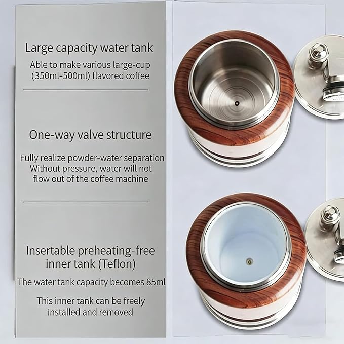 Cafetera Portátil Espresso con Válvula de Presión y Control de Flujo miniatura 4