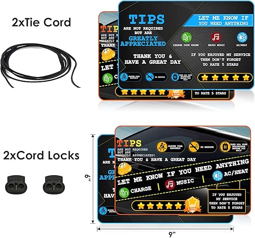 Miniatura 3 de Aolamegs Accesorios para viajes compartidos con calificación de 5 estrellas, accesorio perfecto para señales de apreciación de calificación de taxi