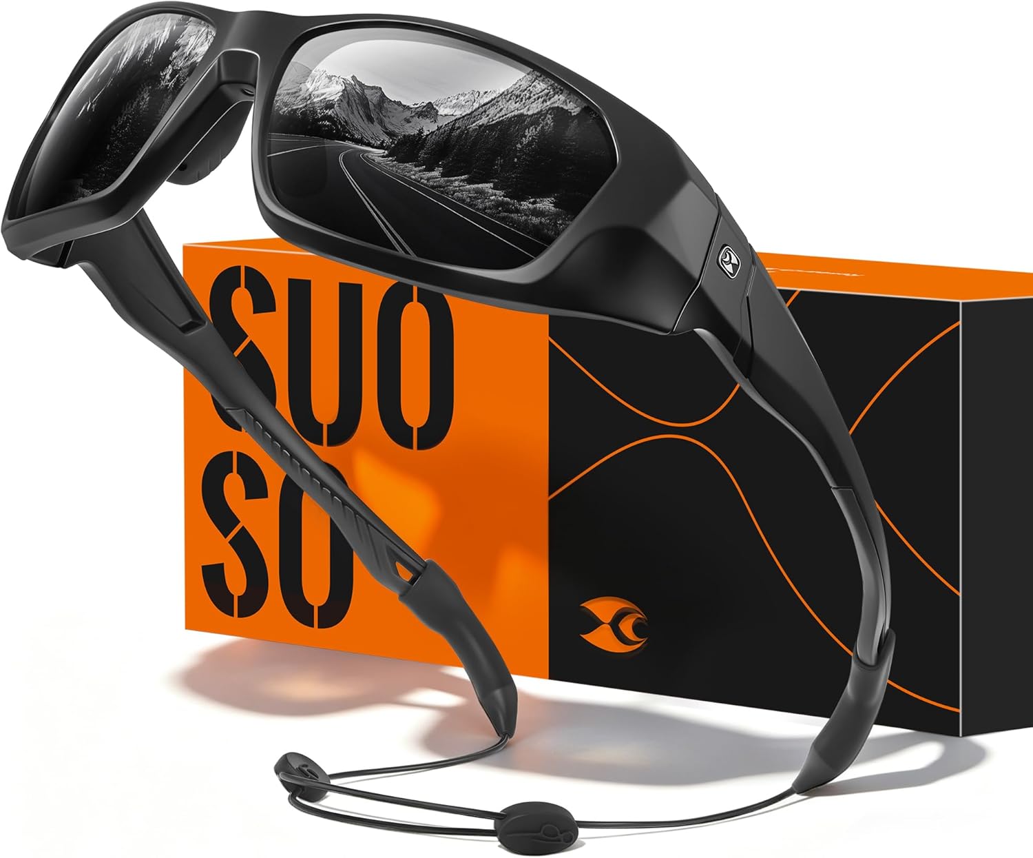 suoso Sports Polarized Sunglasses for Men & Women – UV400 Protection Wrap Around Sun glasses for Fishing, Driving & Cycling