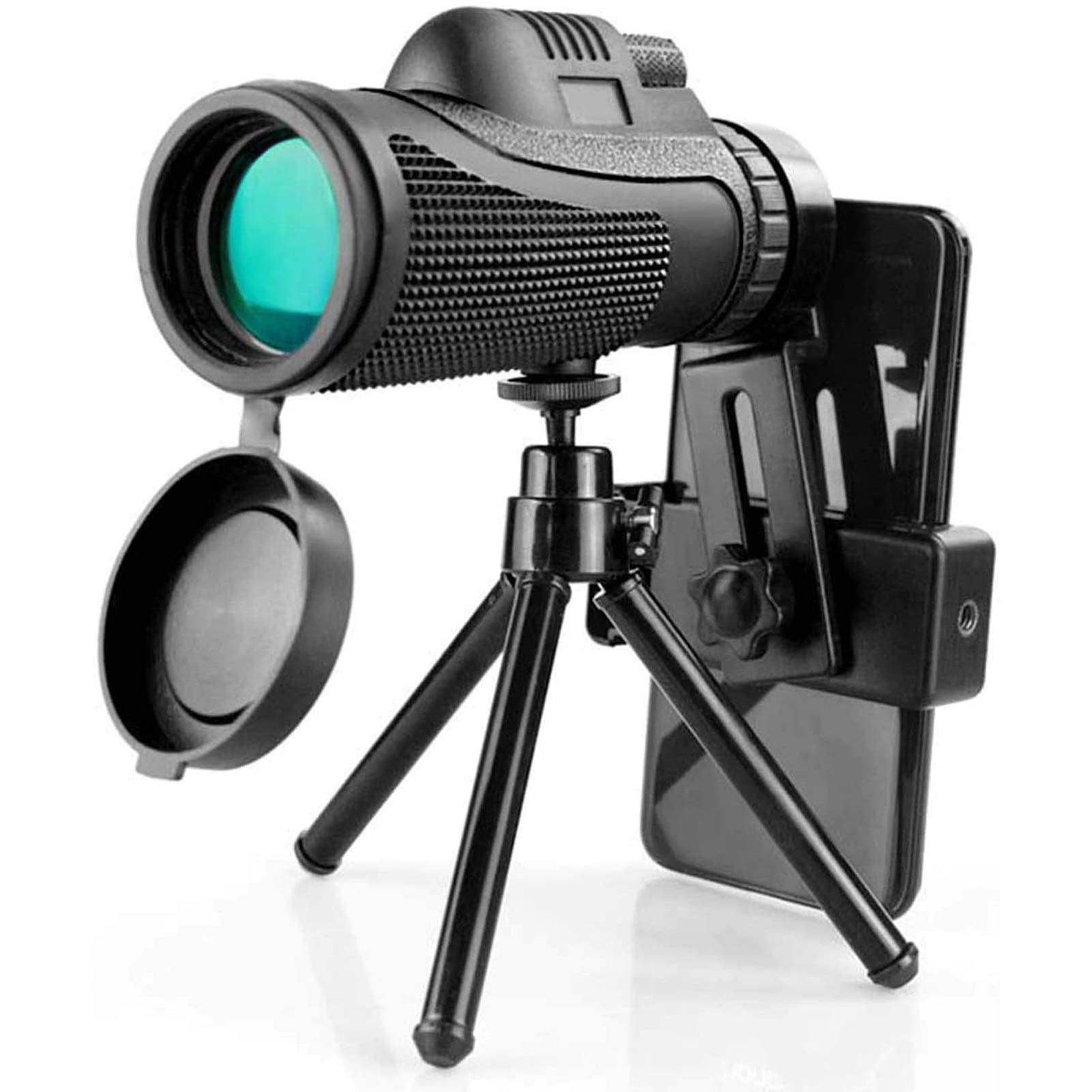 Cannocchiale monoculare monoculare ad Alta Potenza 40x60 con Supporto per Smartphone e treppiede, telescopio monoculare per Birdwatching, Campeggio, Escursionismo, monoscopio Zoom HD con Prisma BAK4
