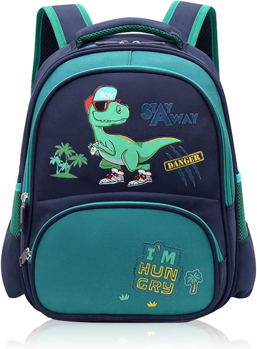 Auirshiky Mini Sac à Dos Crèche Motif Dinosaure 3D avec Poignée Renforcée