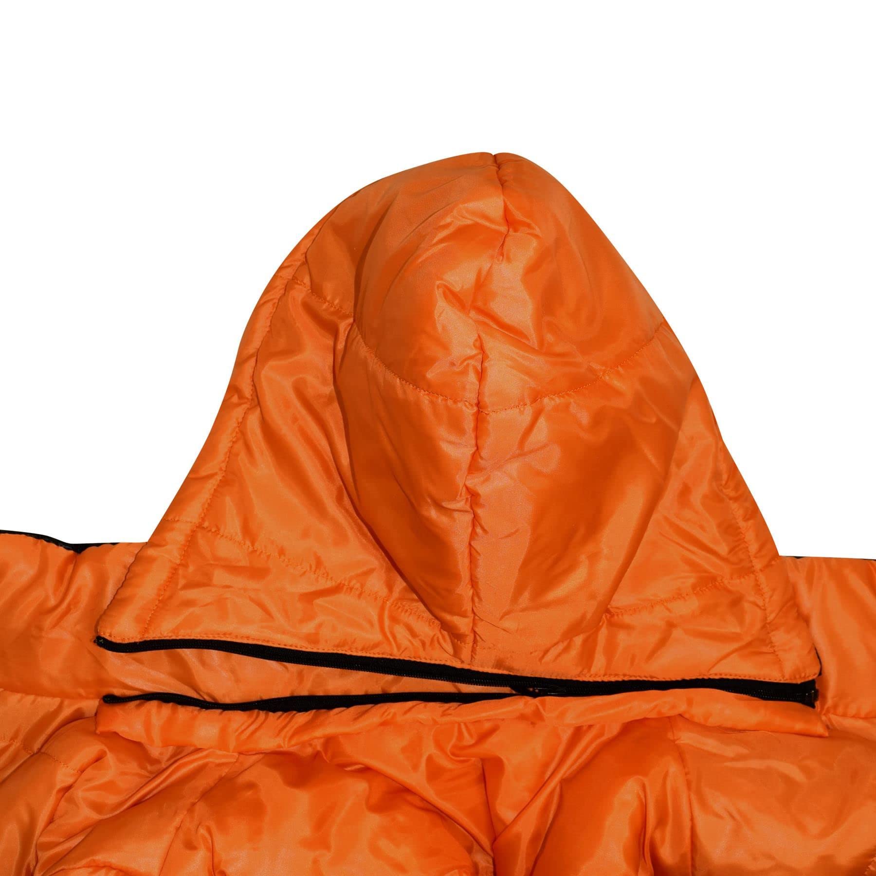 A2Z 4 Kids Dziewczyny Chłopcy Kurtka Dwustronna, Krótka, Z Kapturem, Wyściełana Podszewką Kurtki Puchowe - Reversible Jacket 492 Orange 9-10.