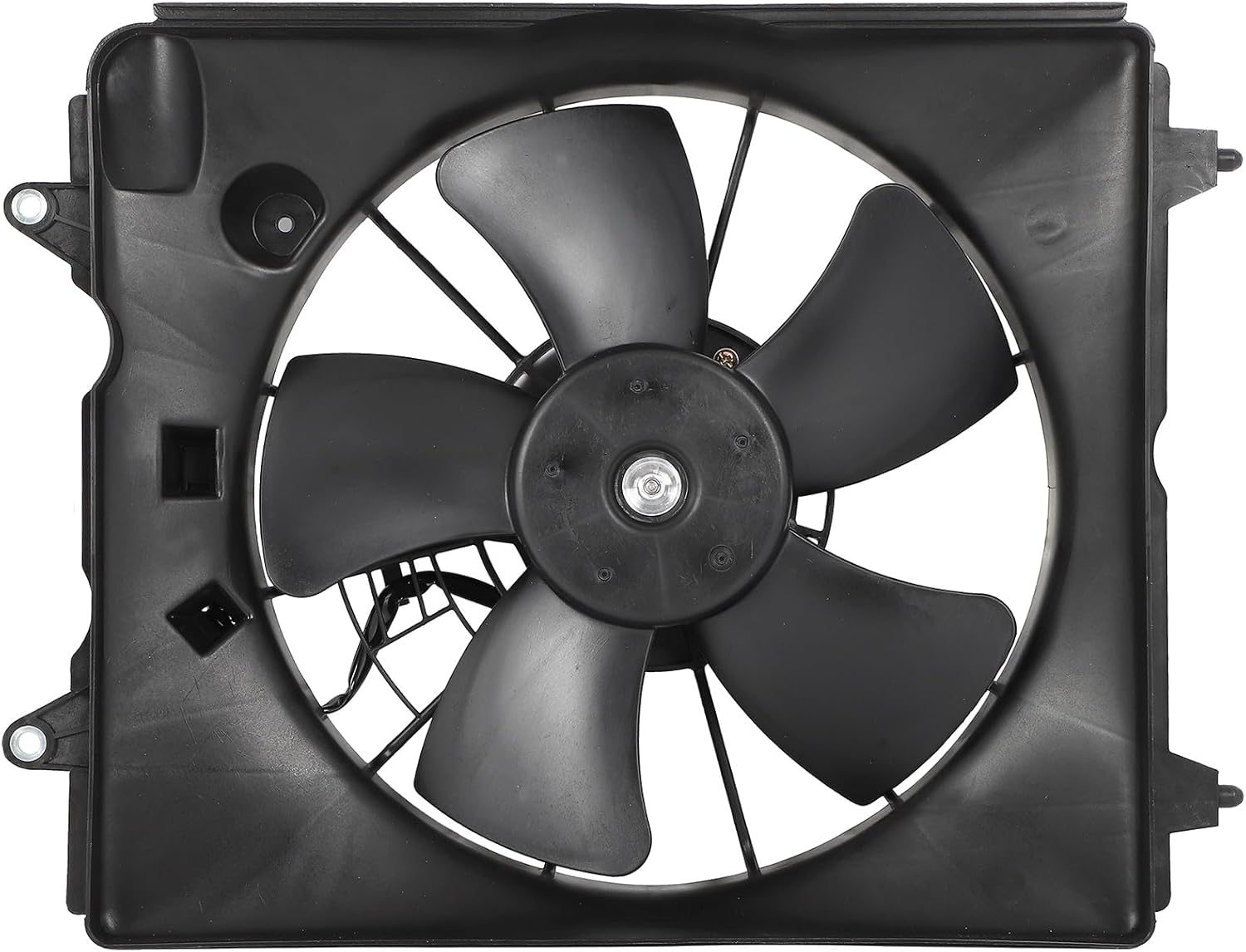 Radiator Cooling Fan Assembly Compatible with 2010-2016 for Honda for CR-V 2.4L, Black Radiator Fan Direct Fit Replacement for Engine Cooling Fan