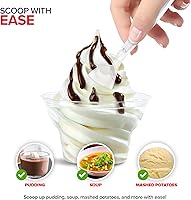 Vista 4 de Cucharas de plástico transparente, cubiertos desechables resistentes a granel, cubiertos para fiestas, cuchara pequeña de alta calidad