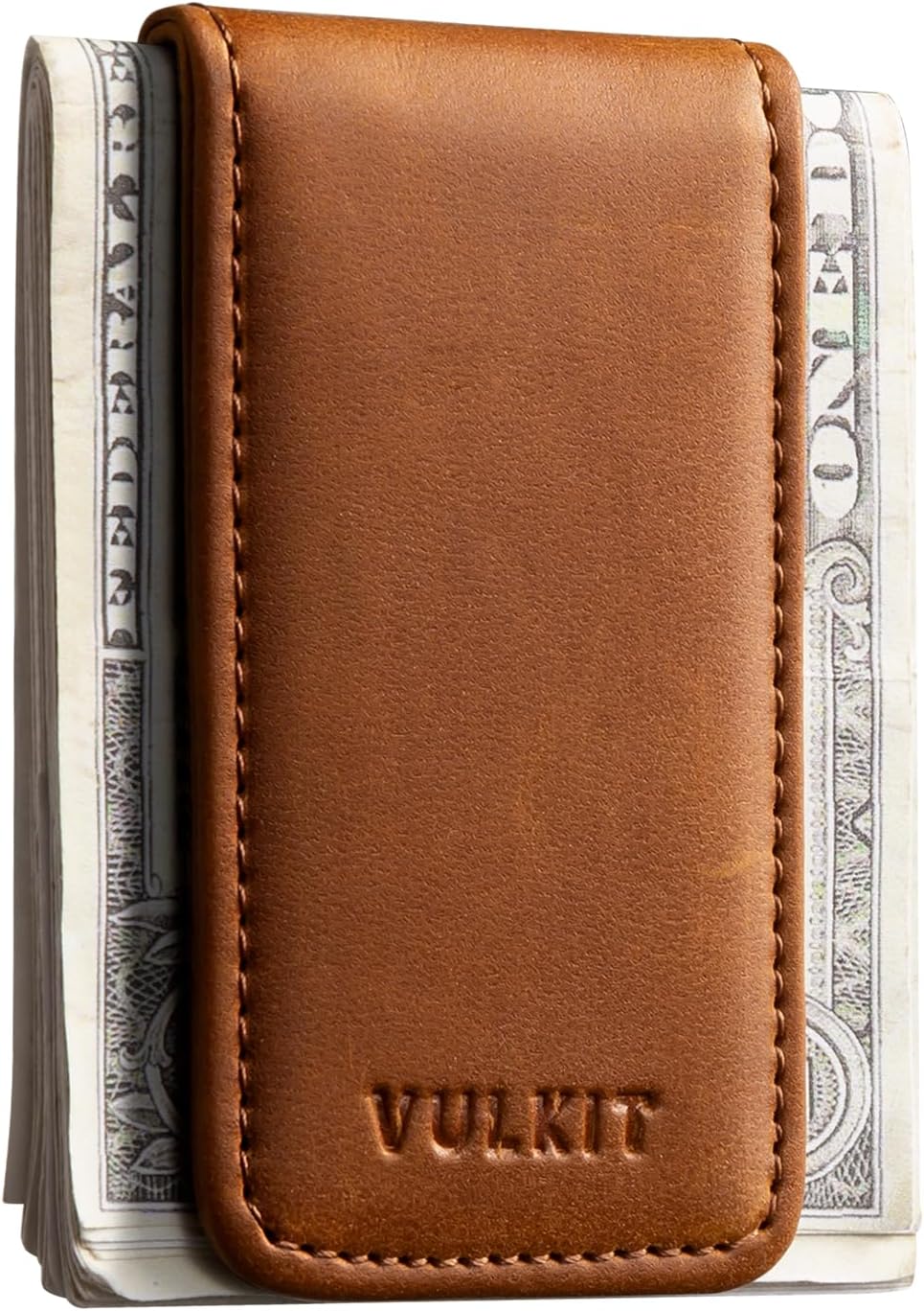Magnetic Money Clip Leather Money Holder Minimalist Design Holds Up to 15 Cash