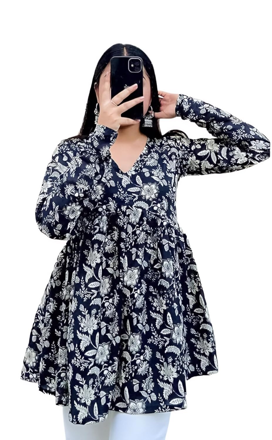 Rayon Fabric Printed Round Neck Short Kurtis for Women Top Dresses Kurti for Ladies & Girls Kurtis