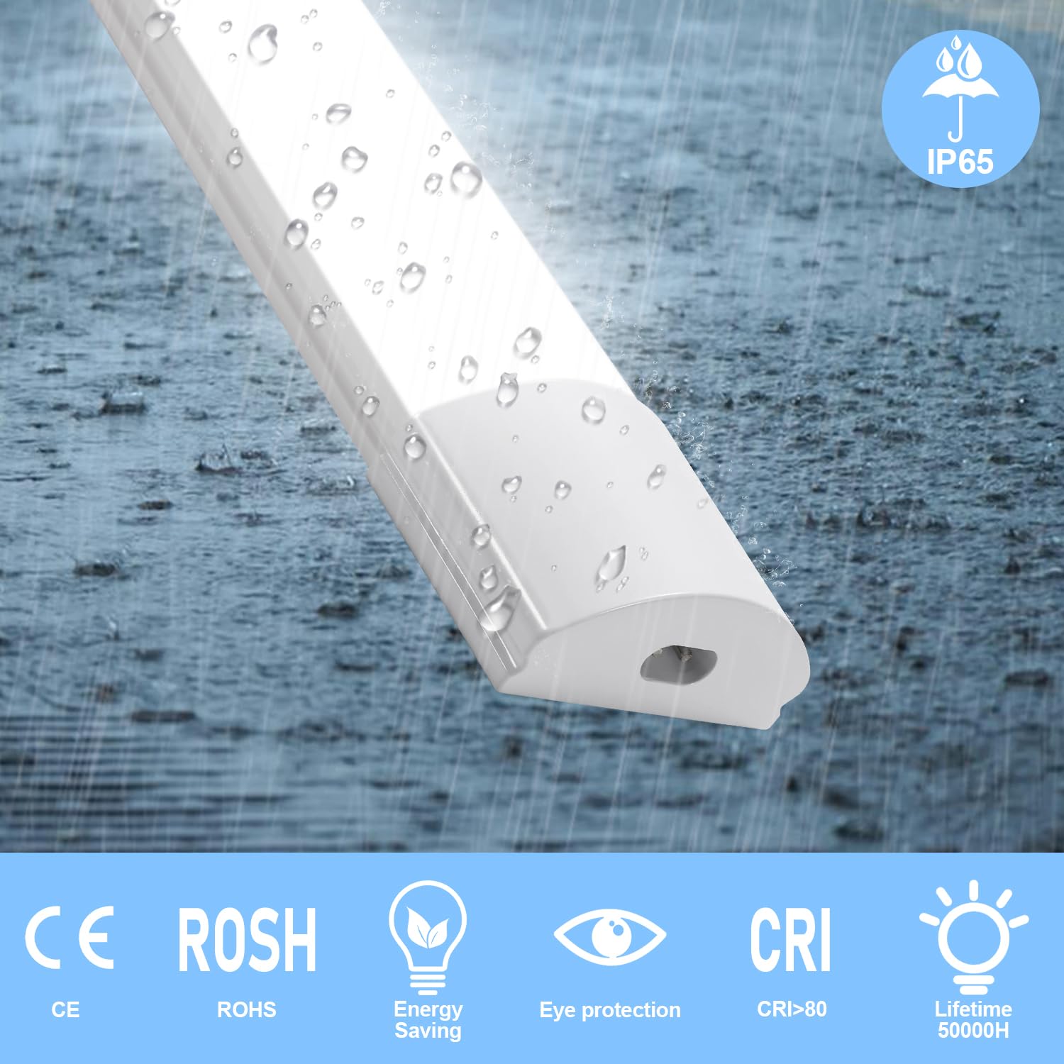 Sonnewelt 8X Neon LED 120 CM 36W Reglette LED Garage 4000K Blanc Neutre Eclairage LED Plafond,IP65 Imperméable Néon Led Plafonnier Connectable pour Garage Ateliers Bureau Parking Salle de bain