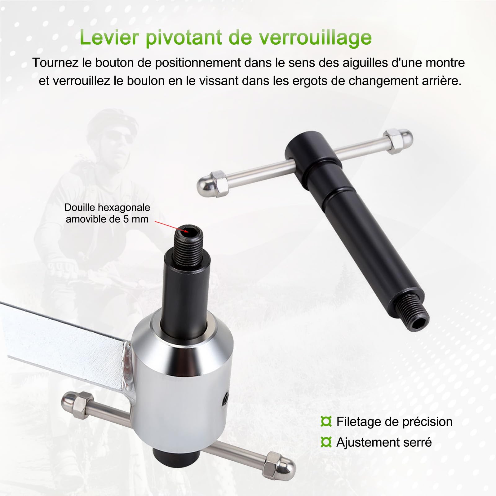 Mimoke Outil d'alignement Professionnel en Acier Inoxydable pour vélo Outil de redressement précis pour la réparation et l'entretien du vélo