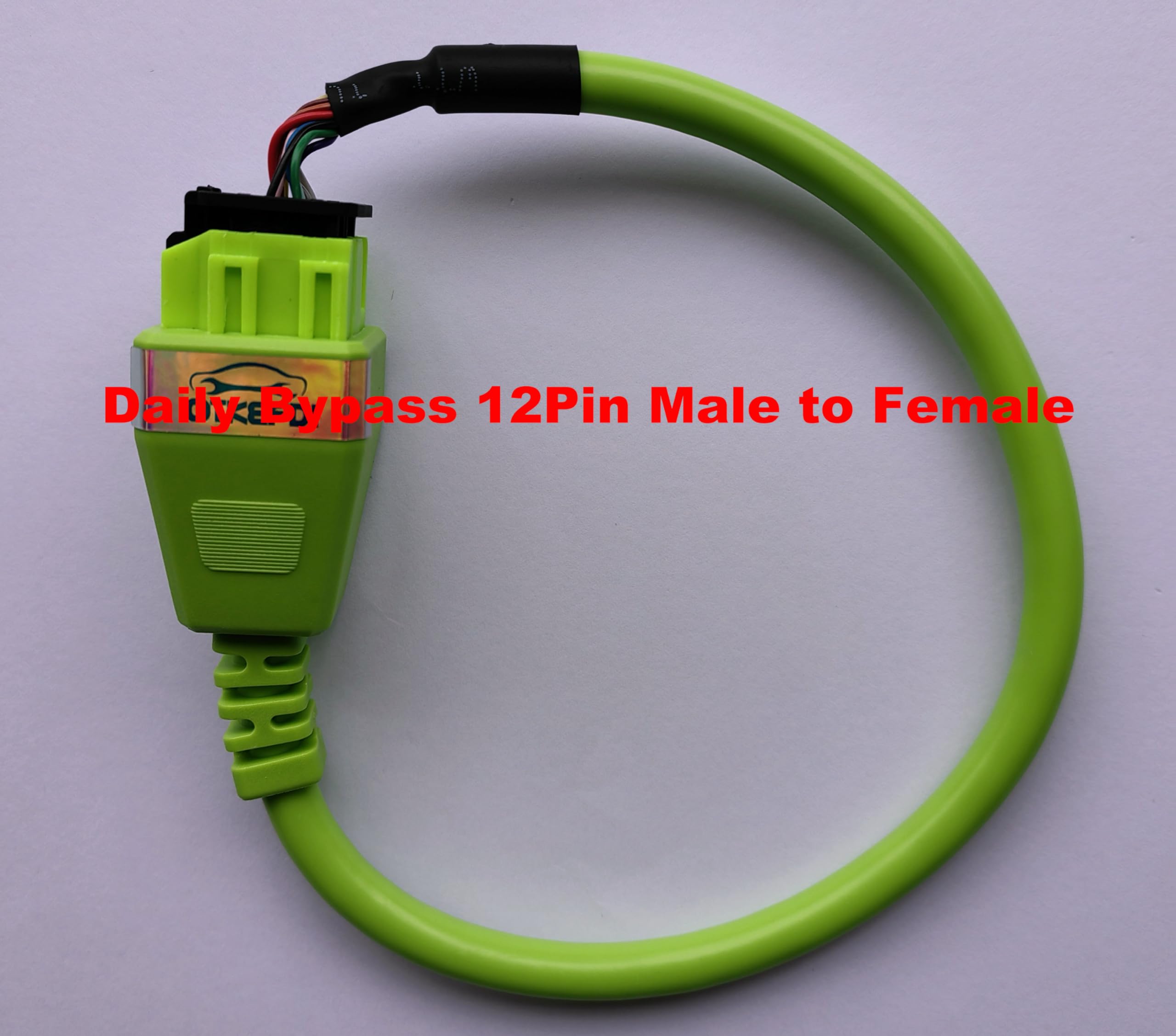 Adattatore Giornaliero del Gateway di Sicurezza del Cavo di Bypass del Dongle,12Pin Maschio a 12Pin Femmina OBD Cavo Diagnostico 35cm Verde