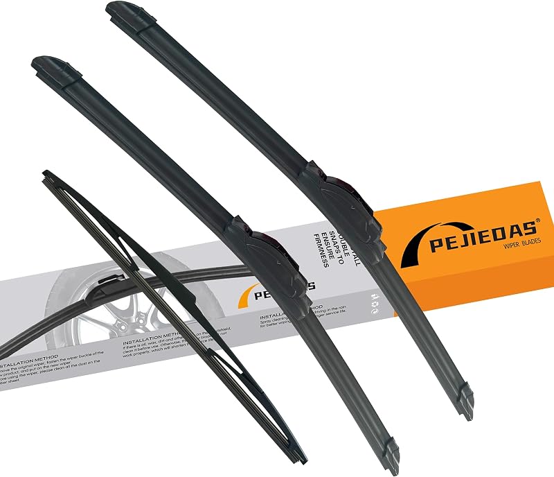Palhetas do limpador de para-brisa PEJIEDAS para Ford Edge e Lincoln MKX – Kit com 3 unidades