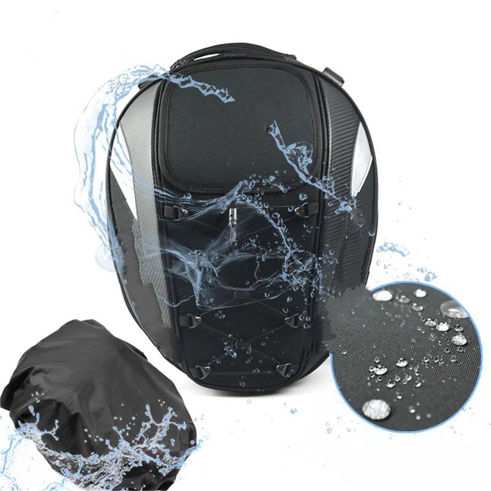 Borsa Laterale Per Moto Borsa Coda Moto Impermeabile Sedile Posteriore Multifunzione Lato Gamba Cadente Pilota Ad Alta Capacità(MC-0102and0105 Gray)