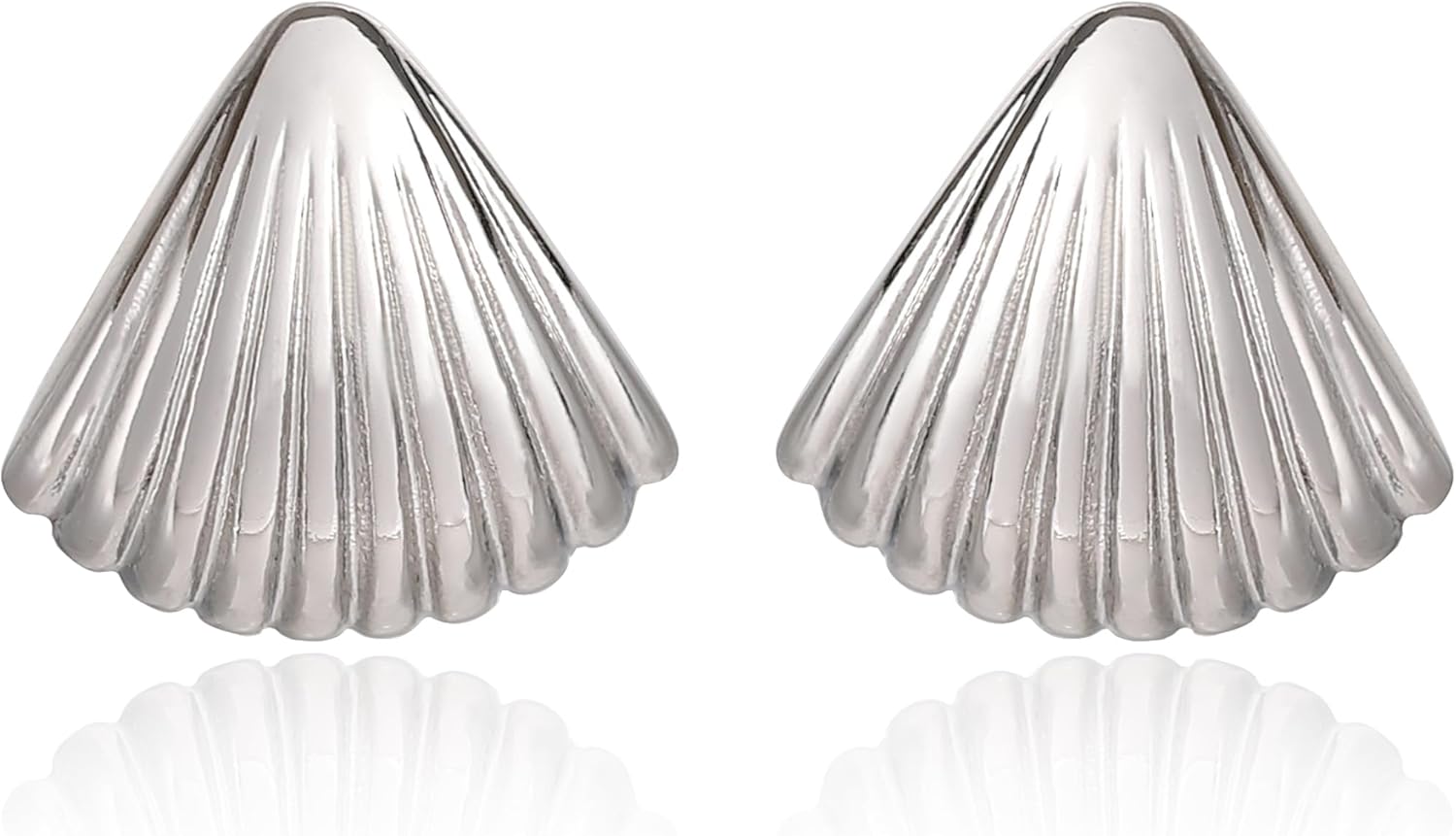 14K Gold Plated Shell Earrings for Women Seashell Stud Earrings Trendy Statement Earring Fashion Summer Ocean Beach Jewelry