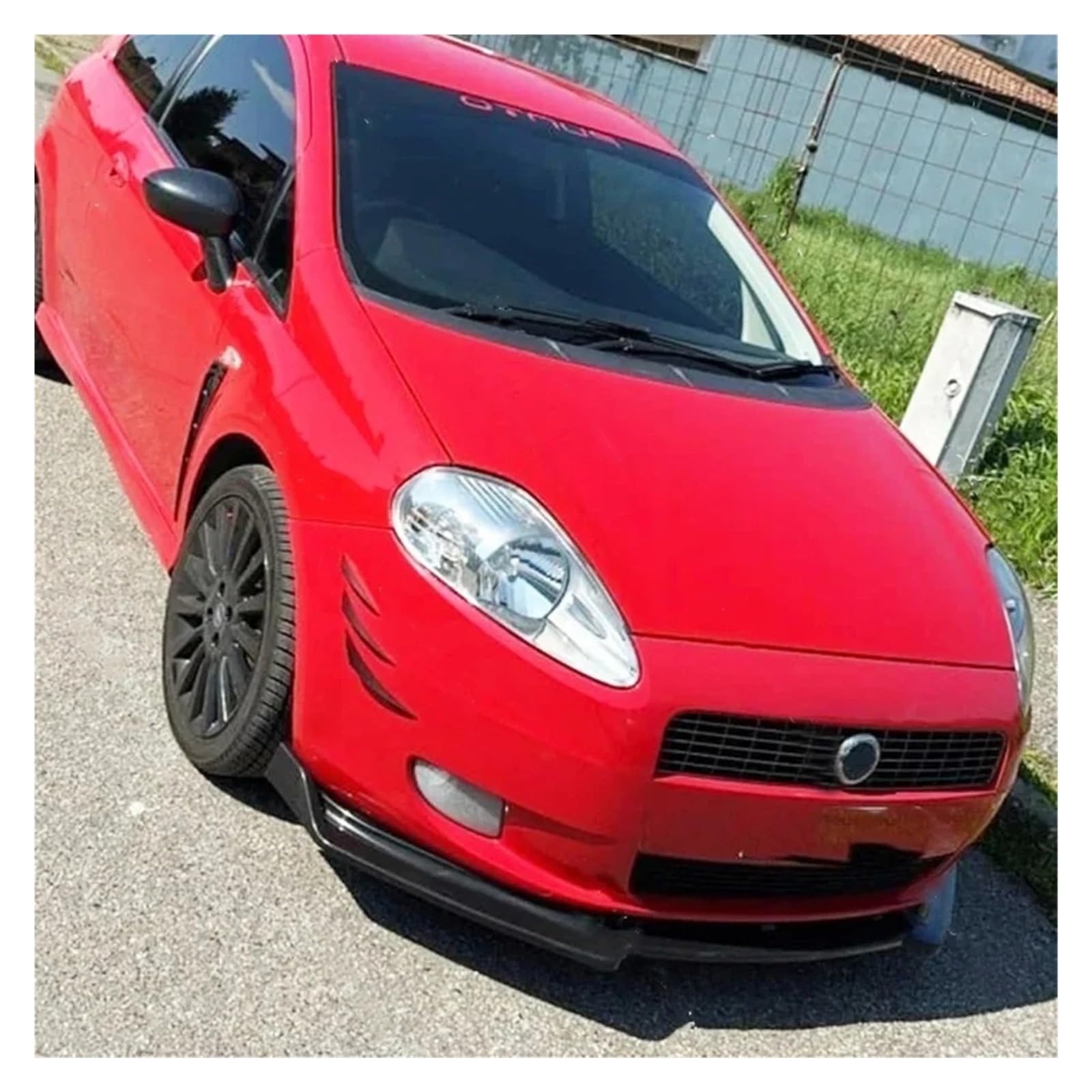 Spoiler frontali per auto Per Fiat Grande Punto 2006 2007 2008 2009 2010 Auto Paraurti Anteriore Lip Splitter Copertura Della Protezione Trim Labbro Anteriore