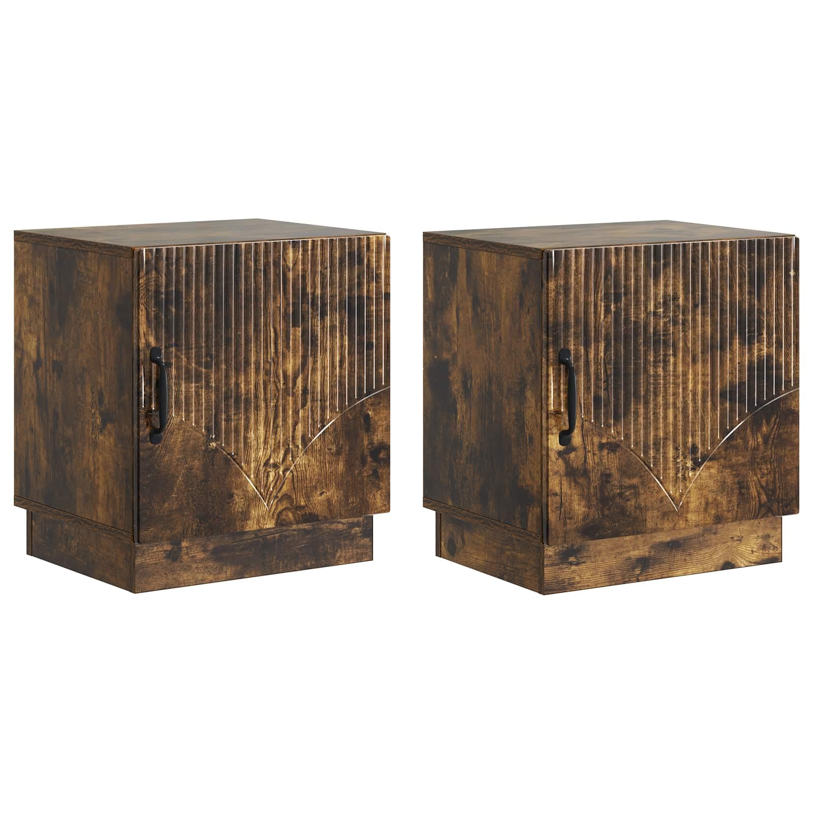 Table d'appoint polyvalente pour lit et salon, bout de canapé moderne en bois et métal noir