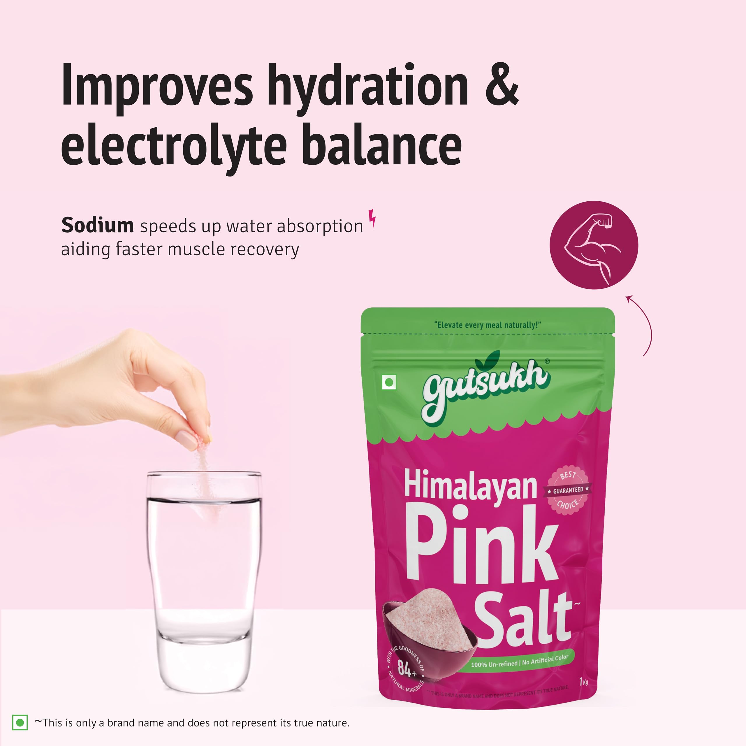 Gutsukh Himalayan Pink Salt (1 kg) | Sendha Namak | Rock Salt | 84+ Minerals | 100% Natural | No Preservatives | No Chemicals | No artificial color | Unrefined - Image 6 thumbnail
