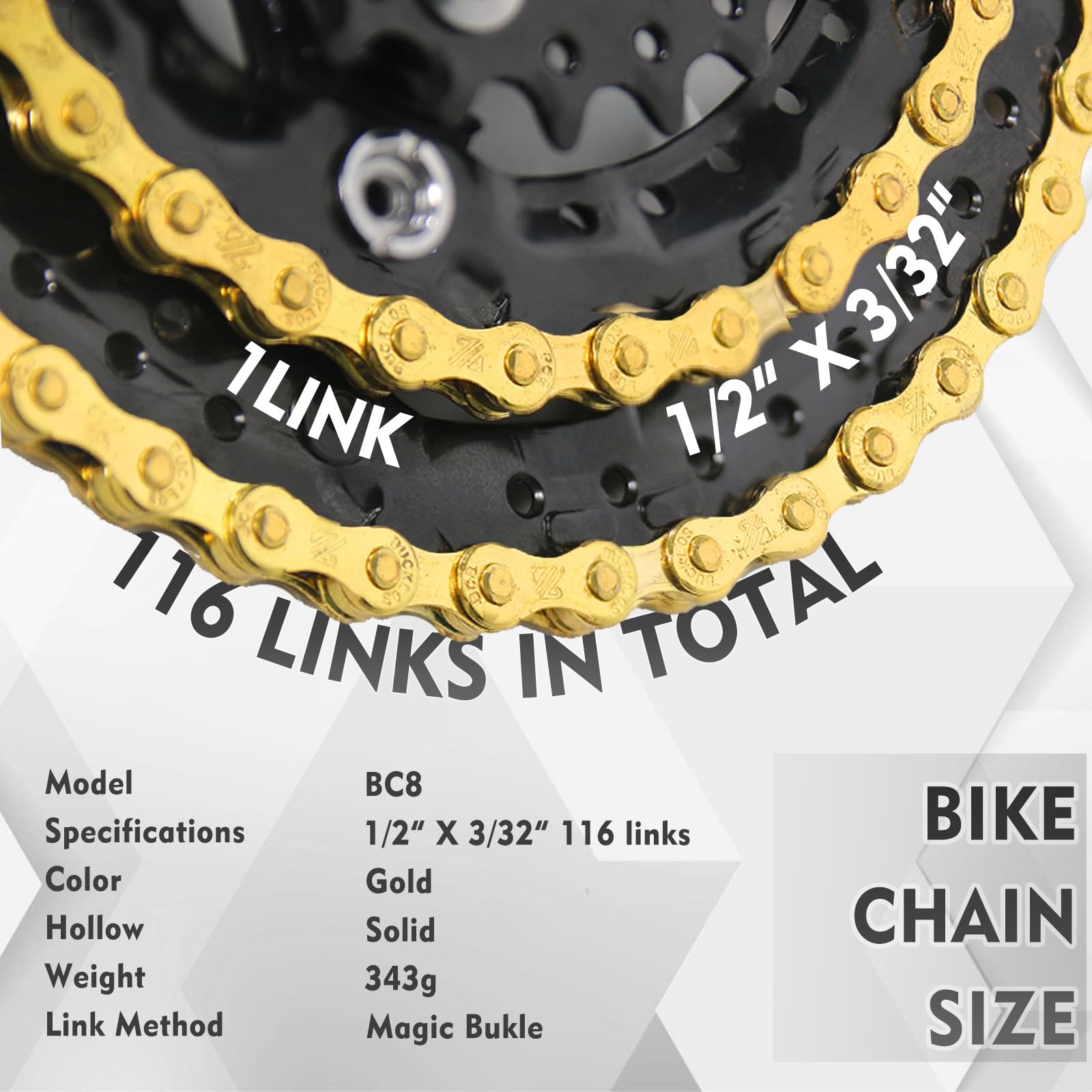 Amazon.co.jp: BUCKLOS 6/7/8/9/10/11/12スピードバイクChian